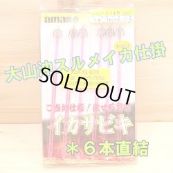 画像1: アマノ釣具 大山沖スルメイカ仕掛け ６本直結