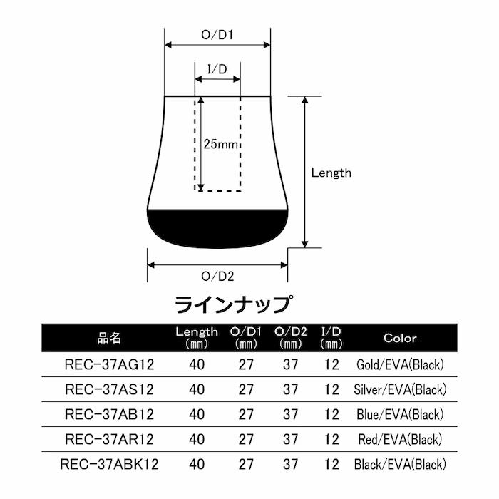 画像2: ＪＵＳＴＡＣＥ  アルミラウンドエンドキャップ ＲＥＣ-３７Ａ